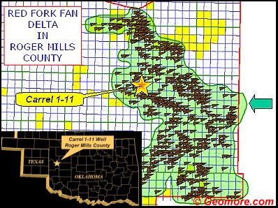 Ancient Red Fork Delta in Roger Mills County, Oklahoma - Now a Gas Field!