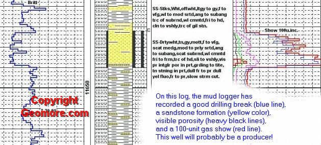 Computer-Drawn Mud Log